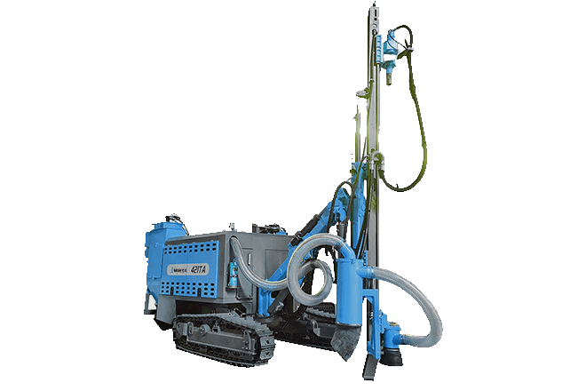 Integrated DTH drilling rig